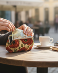 Poppy Tapestry Double Kiss Lock Coin Purse