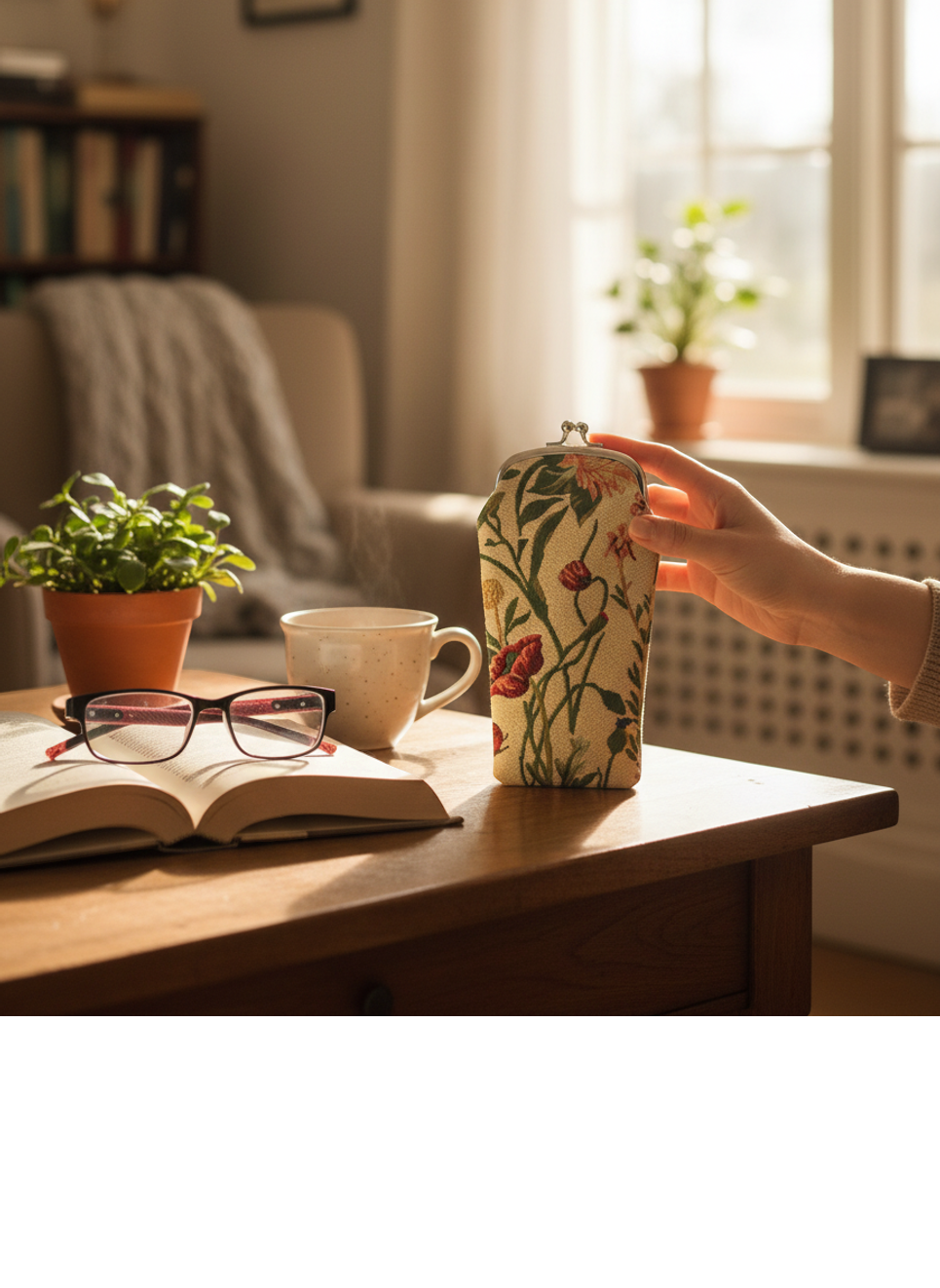 Morning Garden Tapestry Eye Glass Case