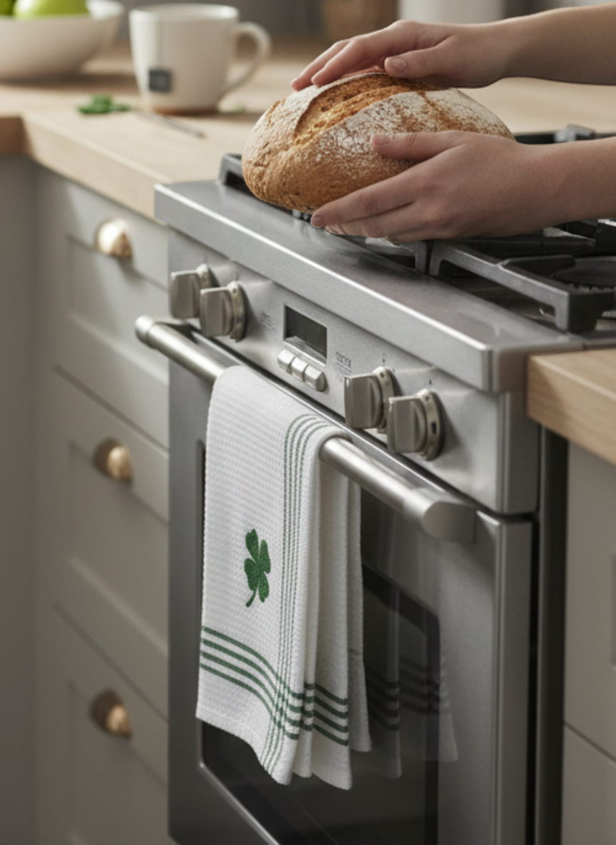 Four Leaf Clover Tea Towel