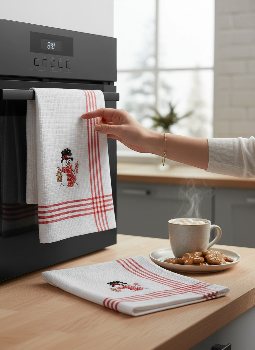 Snowman Tea Towel
