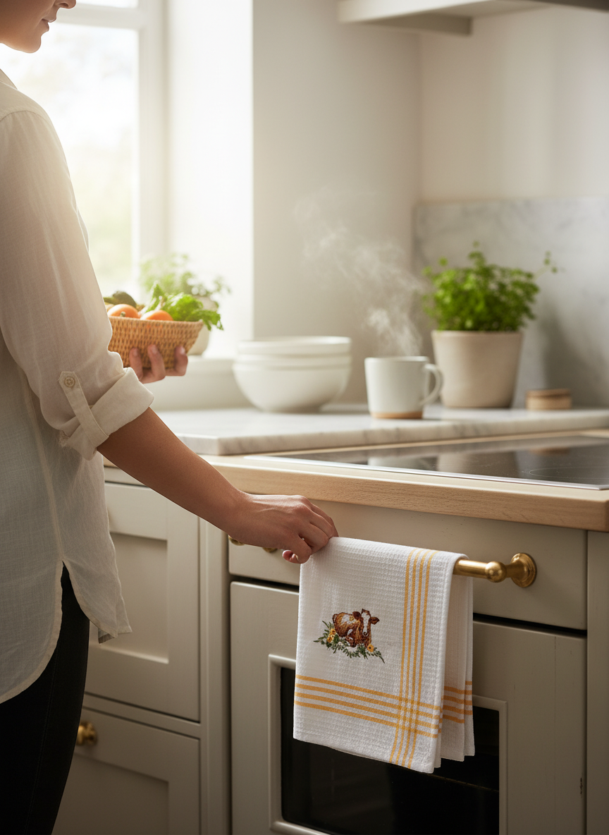 Brown Cow Tea Towel