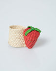 Strawberry Handwoven Iraca Napkin Ring