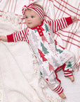 Christmas Tree Baby Romper – Soft Cotton Holiday Outfit