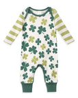 Baby's St. Patty's Shamrocks & Clovers Cotton Romper