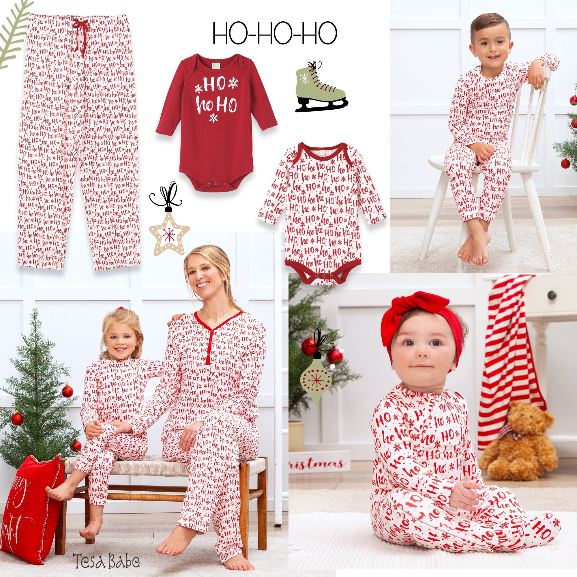 Baby Set-of-2 Christmas Bodysuits - Bamboo &amp; Cotton
