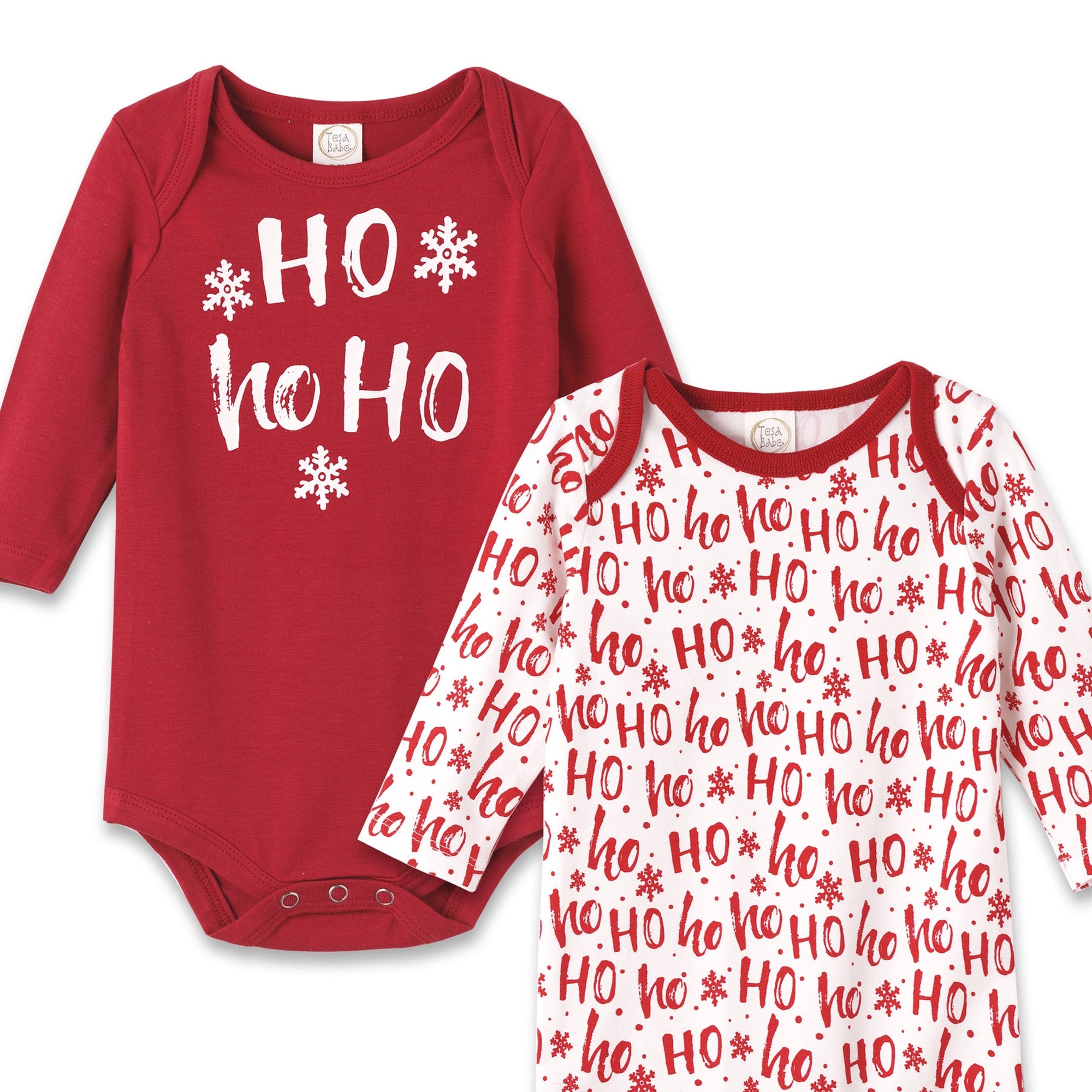 Baby Set-of-2 Christmas Bodysuits - Bamboo &amp; Cotton