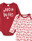 Baby Set-of-2 Christmas Bodysuits - Bamboo & Cotton