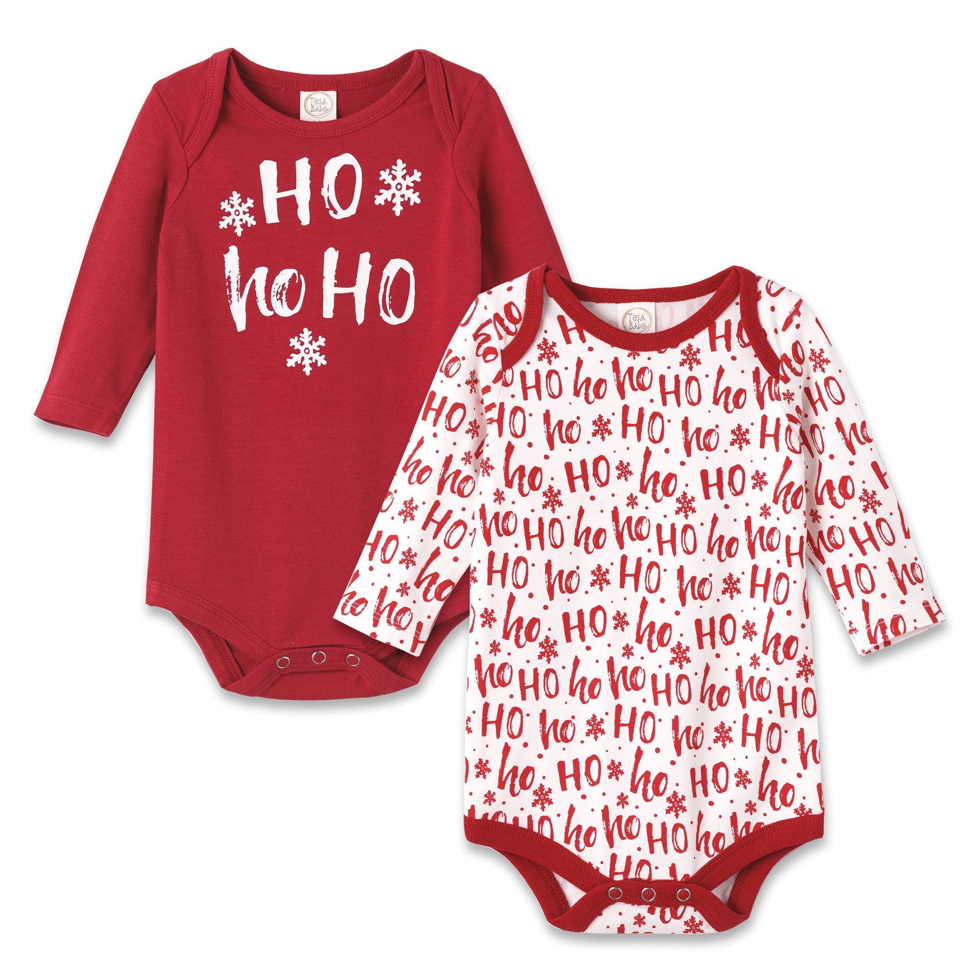 Baby Set-of-2 Christmas Bodysuits - Bamboo &amp; Cotton