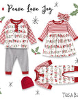 Christmas Peace-Love-Joy Bamboo Romper