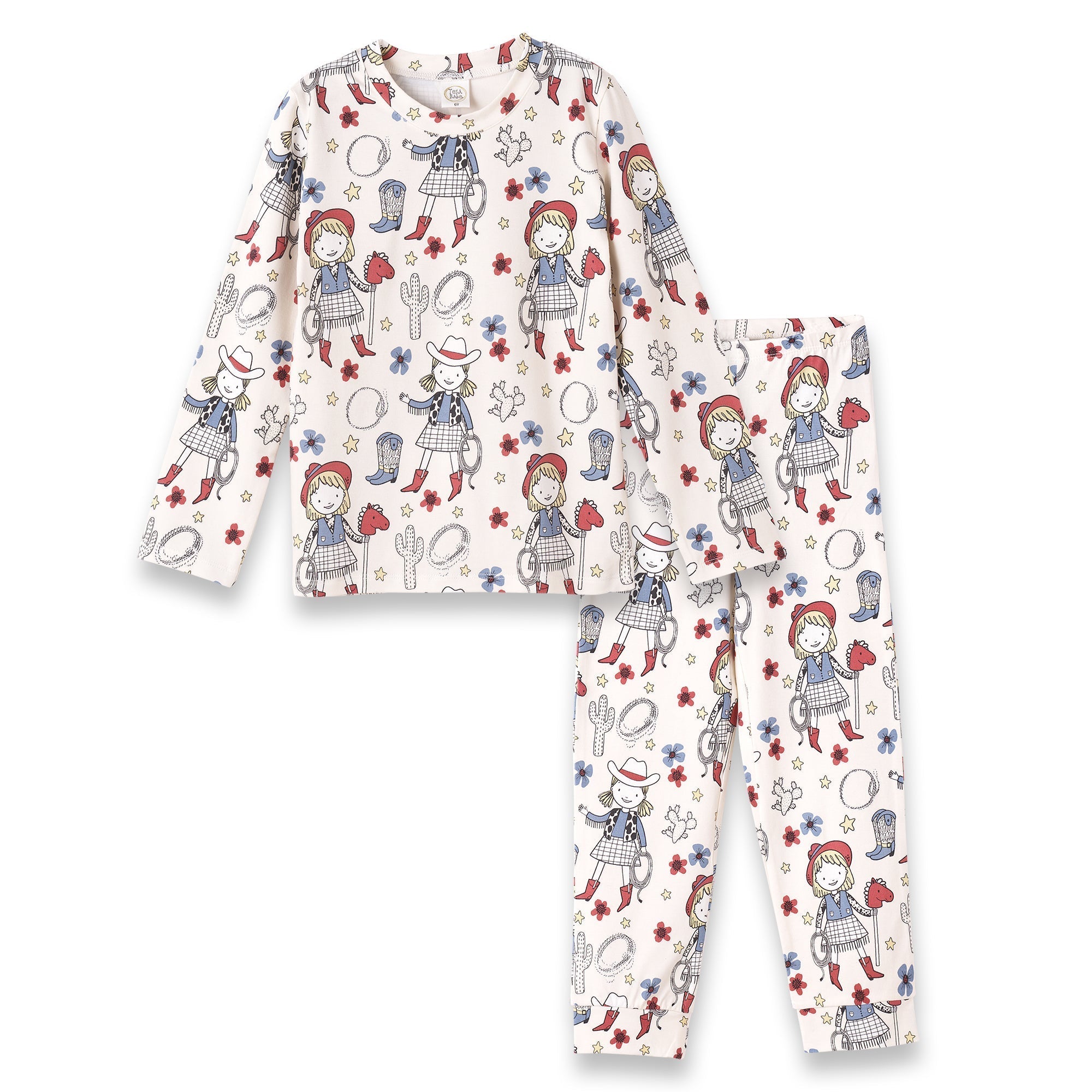 Girl's Cowgirl Western Bamboo Pajama Set 10Y &amp; 12Y