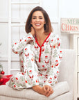 Christmas Santa Women's Bamboo Pajama Set Family Matching