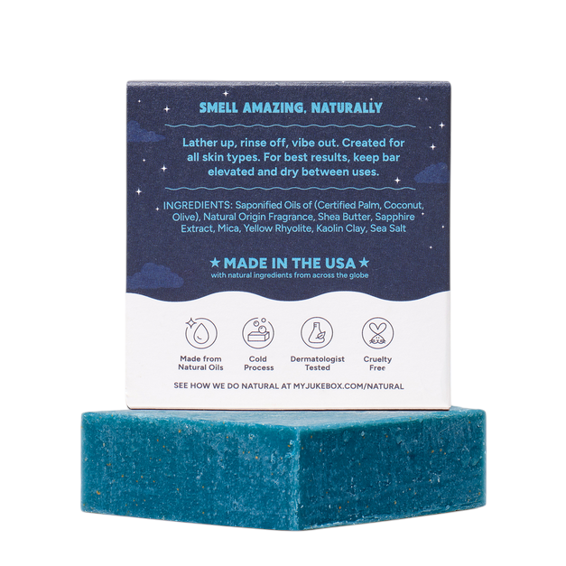The Strawberry Shop Dr. Squatch Magic Lamp Lather soap bar with blue sapphire extract and natural ingredients