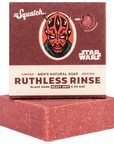 The Strawberry Shop Dr. Squatch Star Wars Ruthless Rinse exfoliating natural soap bar with heavy grit black sand.