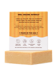 The Strawberry Shop Dr. Squatch Be Our Bubbles soap bar with its orange and white product packaging box on top.
