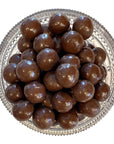 The Strawberry Shop Bruce Julian Heritage Foods Milton's Malts chocolate malted milk balls in a crystal bowl.