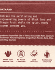 The Strawberry Shop Dr. Squatch Star Wars Ruthless Rinse soap packaging back with ingredient list and icons.