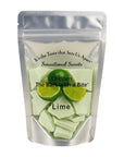 The Strawberry Shop Sensational Sweets lime bark with two lime slices on top. Nut & Gluten Free.