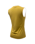 The Strawberry Shop mustard yellow sleeveless A-line cotton tank top with V-neck and side pocket.