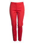 The Strawberry Shop red foil pants with a comfortable elastic waistband and a slim fit.