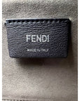Fendi F Kan 1 Medium Blue Leather Shoulder Hand Bag