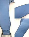 Fendi F Kan 1 Medium Blue Leather Shoulder Hand Bag