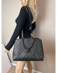 Louis Vuitton Montaigne GM Black Empriente Leather Shouder bag