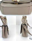 Chloe Shiny Calfskin Suede Small C Motty Gray Shoulder Bag