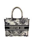 Christian Dior Book Embroidered Canvas Medium Stars and Signs Black Tote