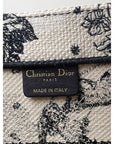 Christian Dior Book Embroidered Canvas Medium Stars and Signs Black Tote
